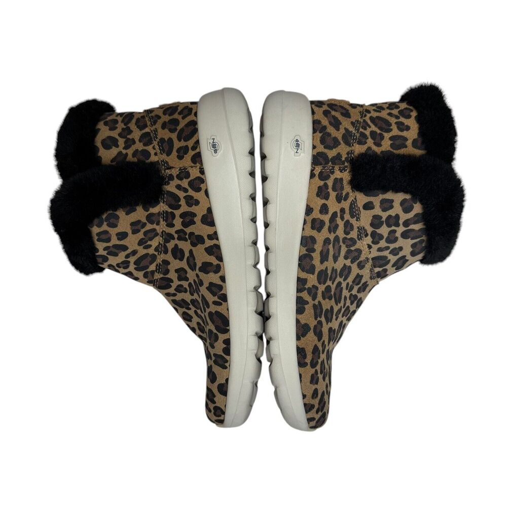 Skechers On-The-Go Joy Ankle Boots Suede Snow Kitty Leopard Walking Cozy EUC 9 - Picture 5 of 12